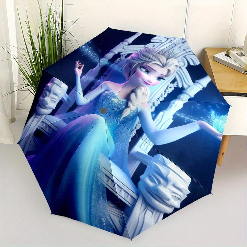 

Elsa Queen of Ice Crystal Magic Cartoon Umbrella, Portable 3-Fold Compact Umbrella, Suitable for Camping, Hiking and Travel, Ideal Easter Bi