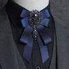 Band Handgefertigt Schleife Brosche Damen Strass Kristall Krawatte Britischer Stil Herren Anzug Hemdkragen Hochzeits Schmuck