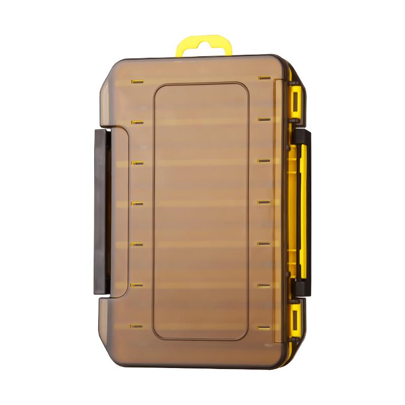 TAIYU Fishing Tackle Box 14 Compartments Fishing Accessories Lure Hook Storage Case Double Sided Fishing Tool Organizer Boxes
