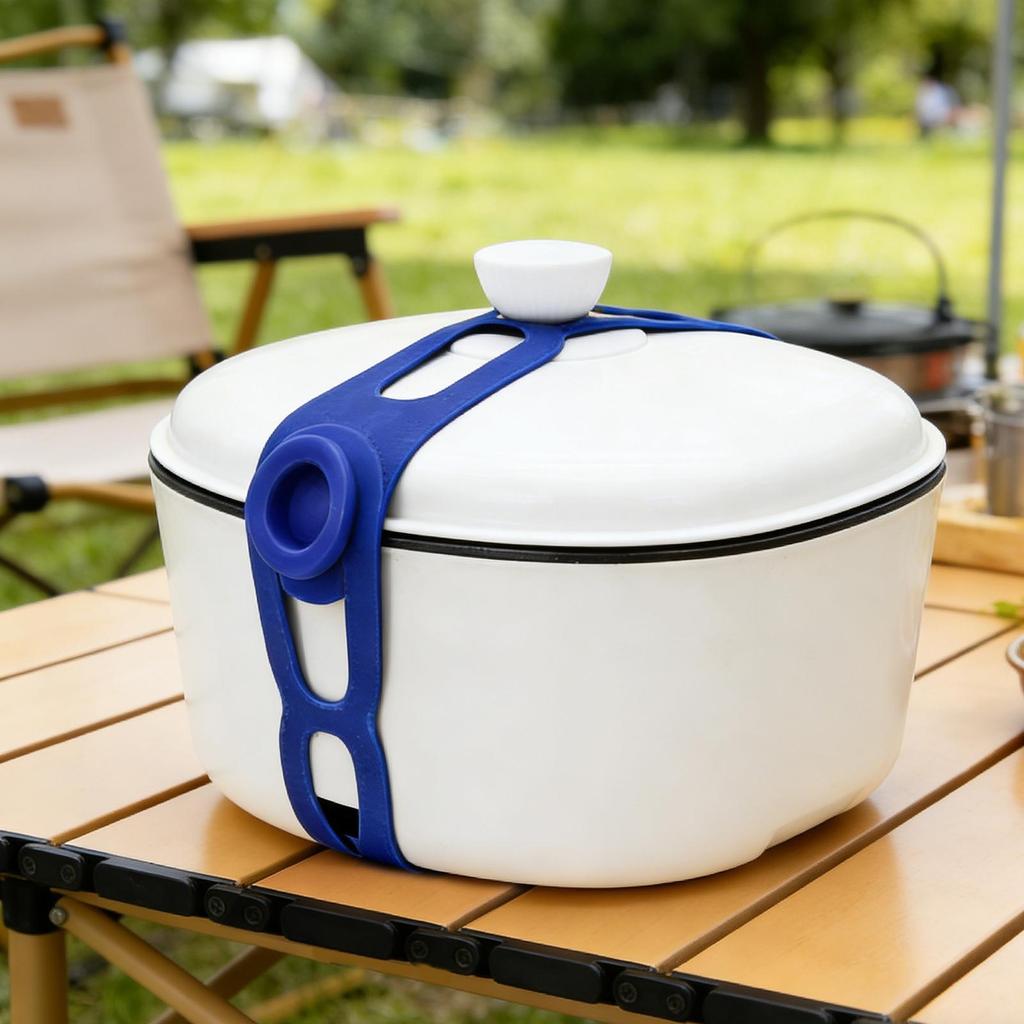 Silicone Strap for Slow Cooker Lid Reusable Elastic Tie Silicone Latch Strap for Slow Cooker Lid for Kitchen Food Storage Lunch