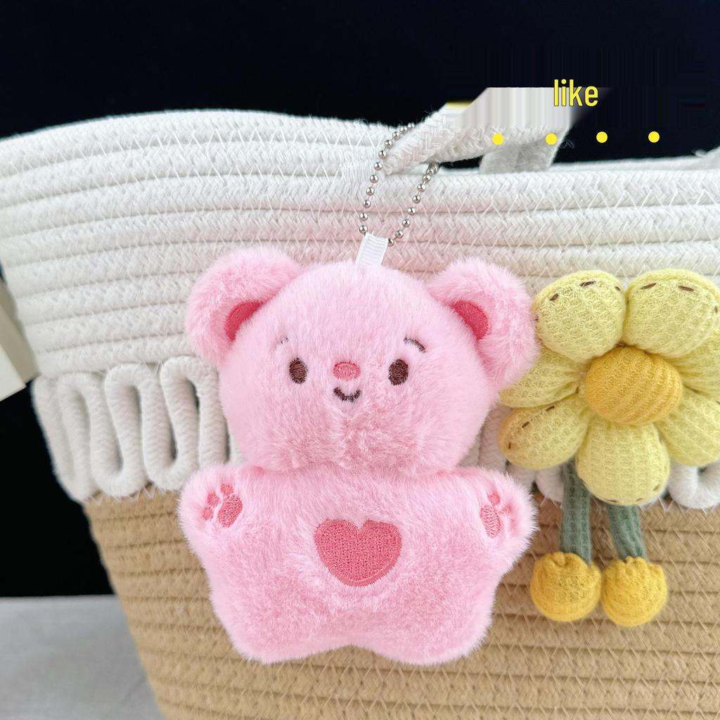 Heart Plush Doll Pendant - Cute Cartoon Gift for Best Friends & Students