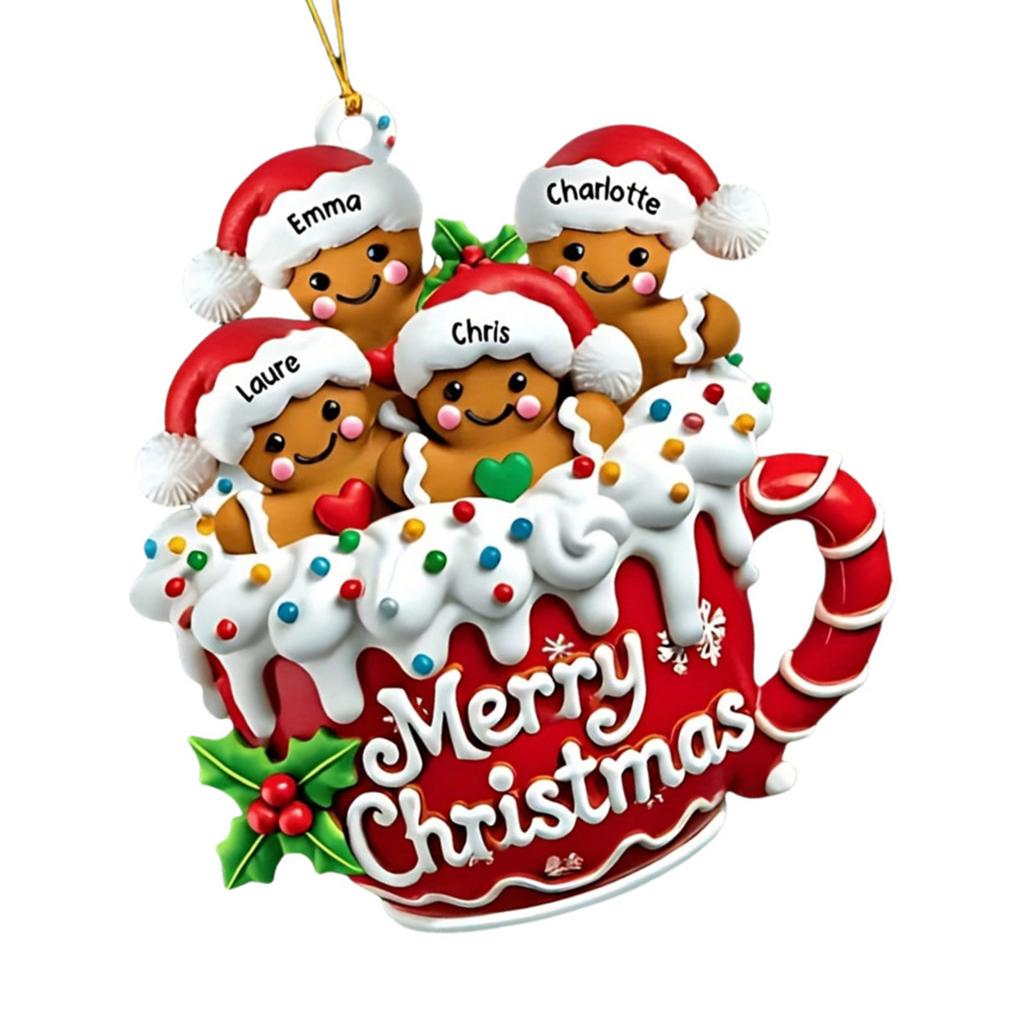 Elegant Festival Acrylic Gingerbreads Cookie Tree Ornaments Holiday Party Decorations For Fireplaces Mantles