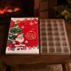 Cardboard Gift Boxes Christmas Countdown Packaging Box, Xmas Advent Calendar with 24 Decoration Slots, DIY Fillable Empty Present Storage Party