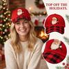 Unisex Christmas Red-Themed Digital Print Curved Baseball