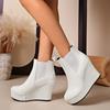Damen Freizeitstiefel Bequeme mittelhohe Schuhe zum Gehen Pendeln Reisen Outdoor Herbst Winter und täglichen Gebrauch Größen 35-43