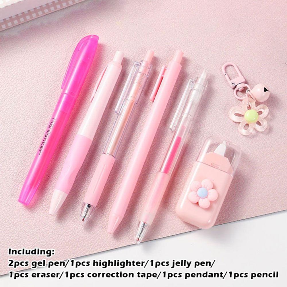 Macaron Color Stationery Set 8-in-1 Highlighter INS Ballpoint Pen  Students Gift
