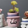 Ceramic Flower Pot Funny Cartoon Planter Artwork Modern Cute Plant Flowerpot for Balcony