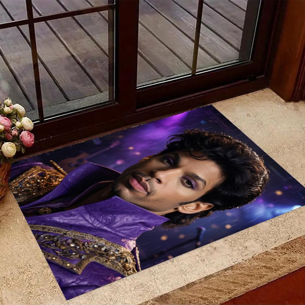 Prince Purple Guitar Performance Carpet Suitable For Outdoor Playrooms Dormitory Study Room Antislip Rug Office Home Decor Wedding Party Gift