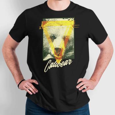 Calibear Kalifornischer Grizzlybär Grafik Kunst Neuheit T-Shirt Unisex Weiches T-Shirt