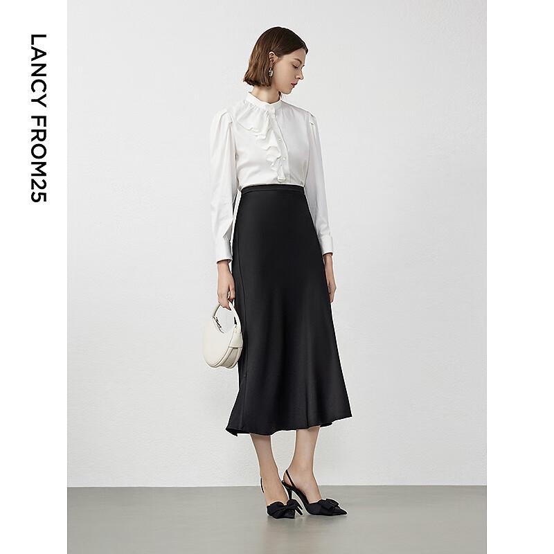LANGZI Retro A-Line Casual Skirt