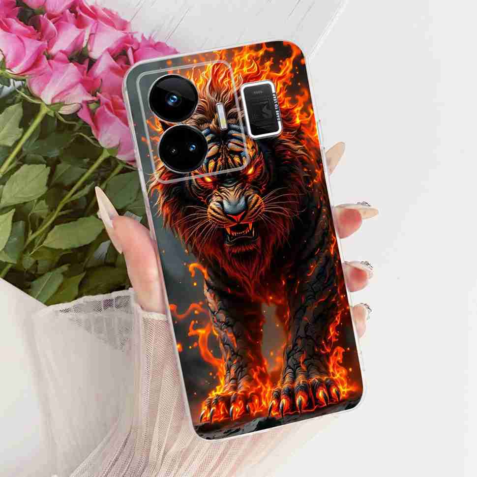 For Realme GT Neo5 RMX3706 Case Fashion Painted Flowers Silicone Cover For Oppo Realme GTNeo5 GTNeo 5 Phone Cases