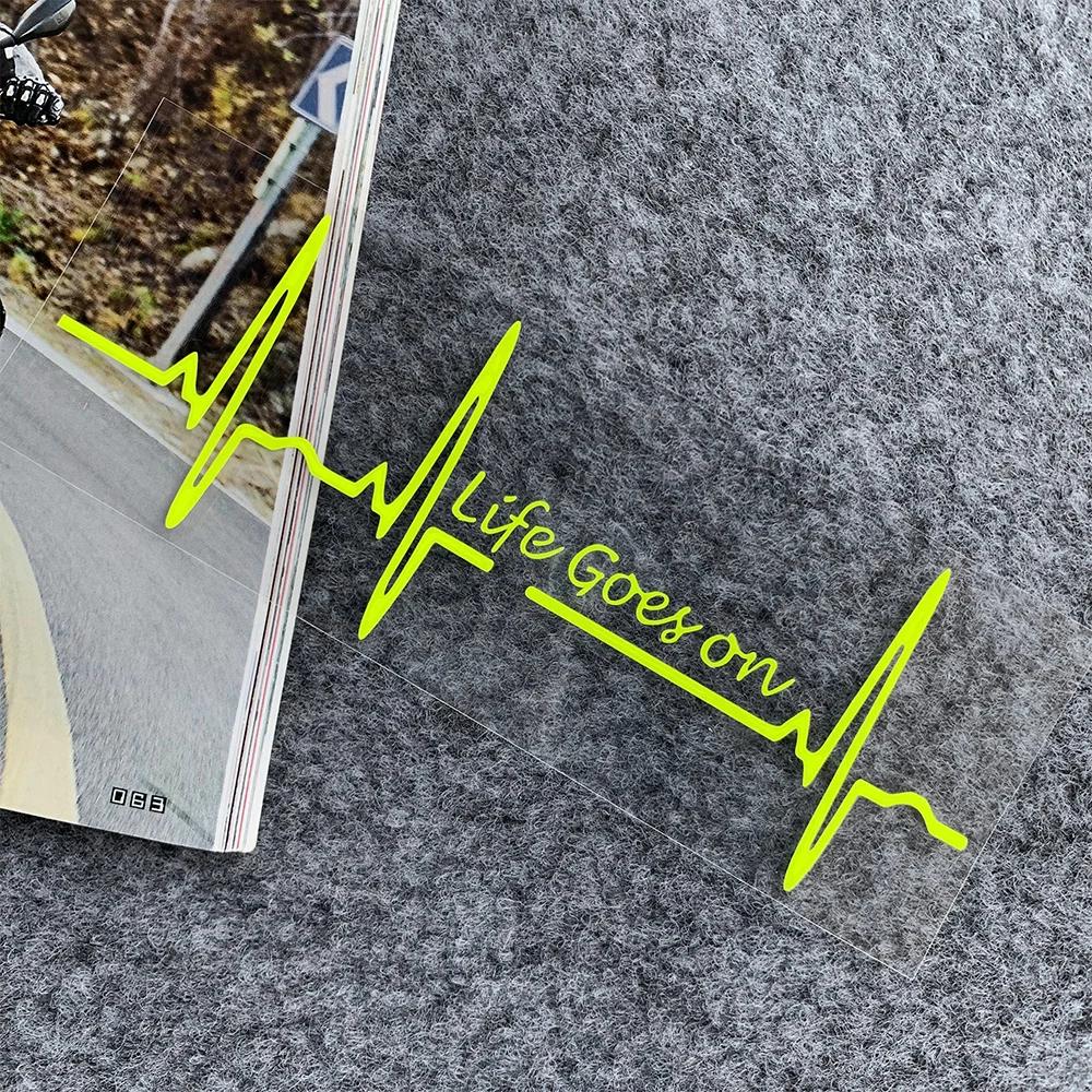 Heart Beat Trackpad Life Goes On Refletor Moto Stickers Motorcycle Scooter Body Fuel Tank Accessories Decals for Honda Vespa