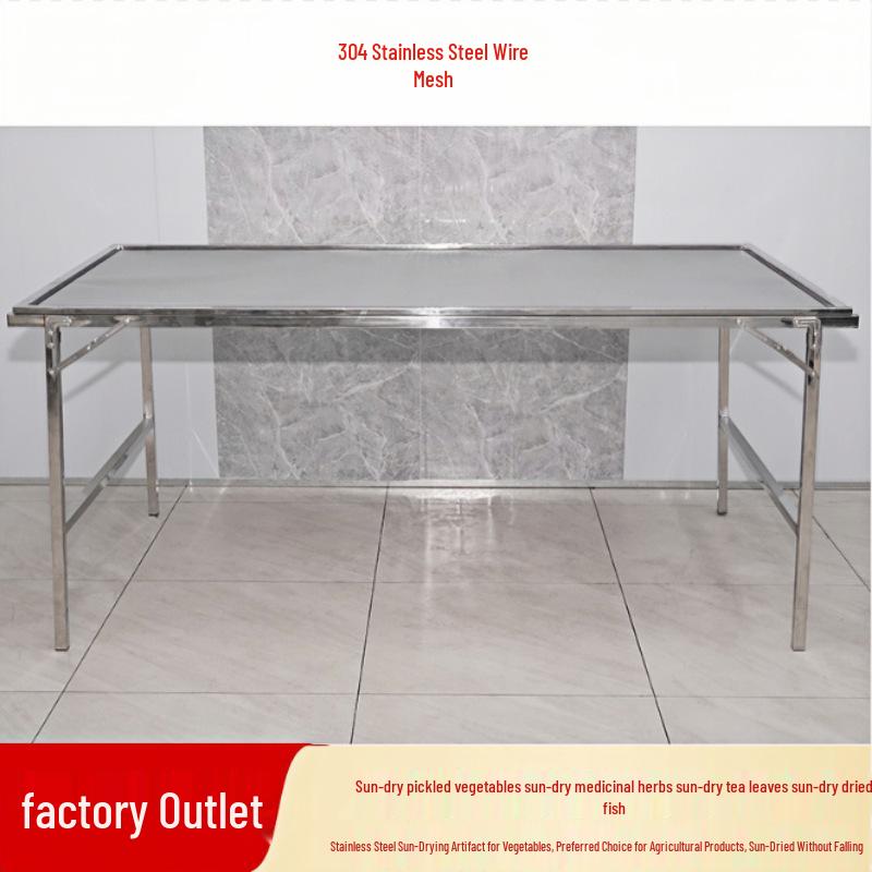 Stainless Steel Foldable Tea Strainer & Vegetable Drying Mesh Rack for Dried Goods