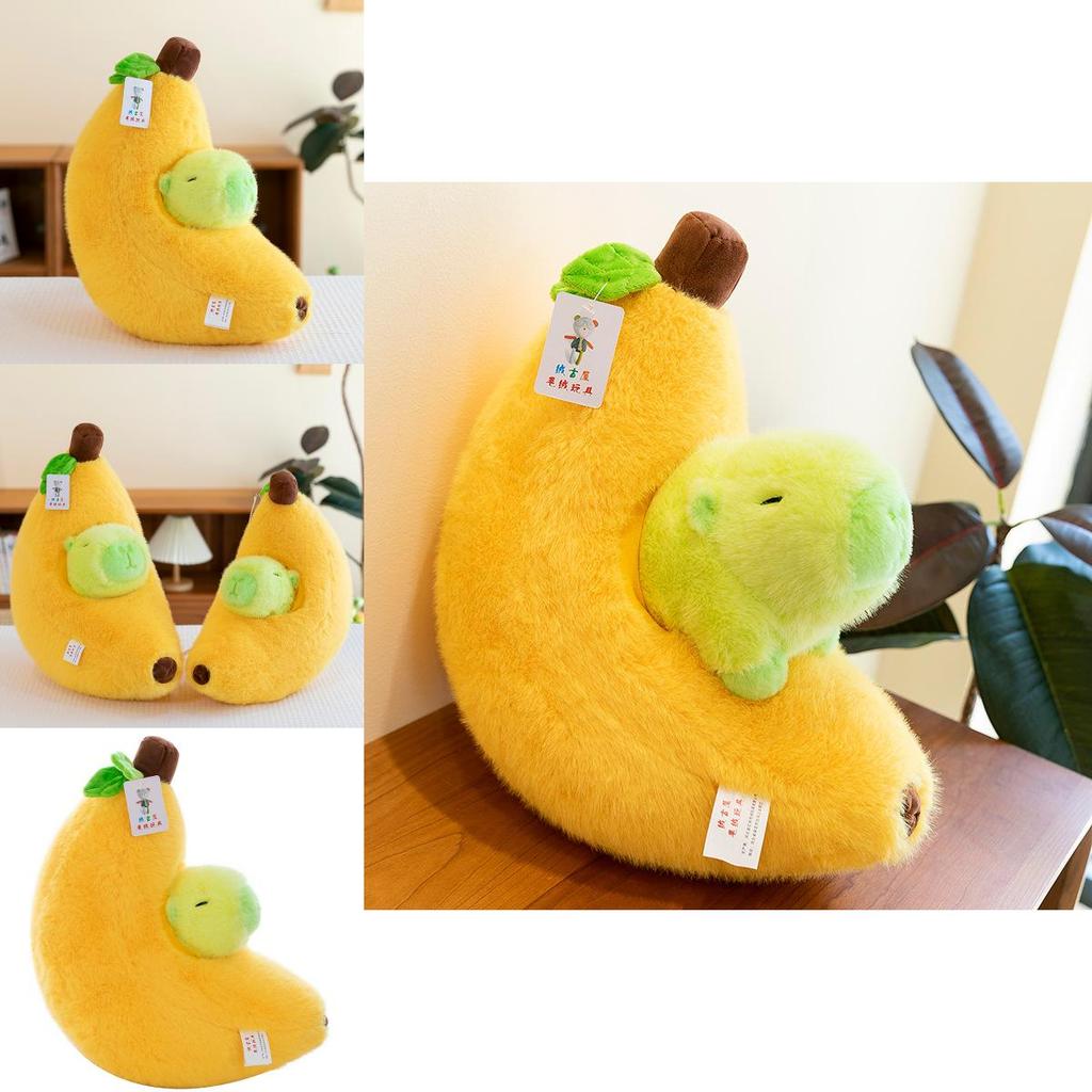 Adorable Banana Capybara Plush Doll With Ultra Soft Short Pile Fabric For Kids And Collectors