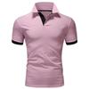 Herren T-Shirt Casual Polo Kurzarm T-Shirt Einfarbig Sport Top Mann Revers Weiß Schwarz Polos Shirts
