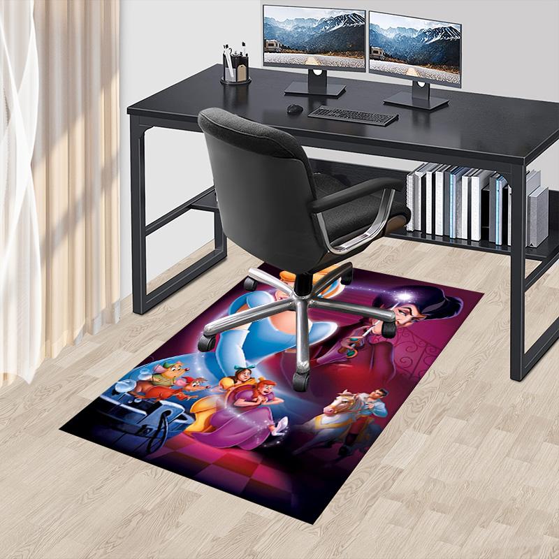 Cinderella Magic Tale Art Carpet for Playroom Bedroom Living Room Sofa Home Decor,kids Game Area Rug Non-slip Floor Mat