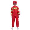 Kids Fireman Costume Set Girls Boys Firefighter Cosplay Fancy Dress Up Thick Jacket Coat With Pants Hat Set