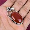 Carnelian & Morganite 925 Solid Sterling Silver Pendant, Handmade Gemstone Pendant, Gifts For Friend  Bohemian Pendant For Love