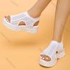 Fashion Thick Bottom Sandals Women Summer New Fish Mouth Hollow Leisure Students Sports Style Mesh Platform Wedge Sandalias Femininas