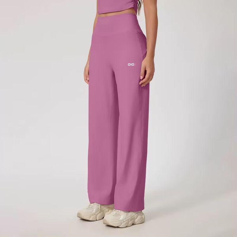 Oiob Casual Sports Pants Female All Year Round Loose High Waist Loose Pants Yoga Fitness Drape Quick-Drying Straight-leg Long Pants