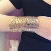 French Casualclassy Open Glossy Bracelet Niche Styleretrocut Out Leaf Bracelet