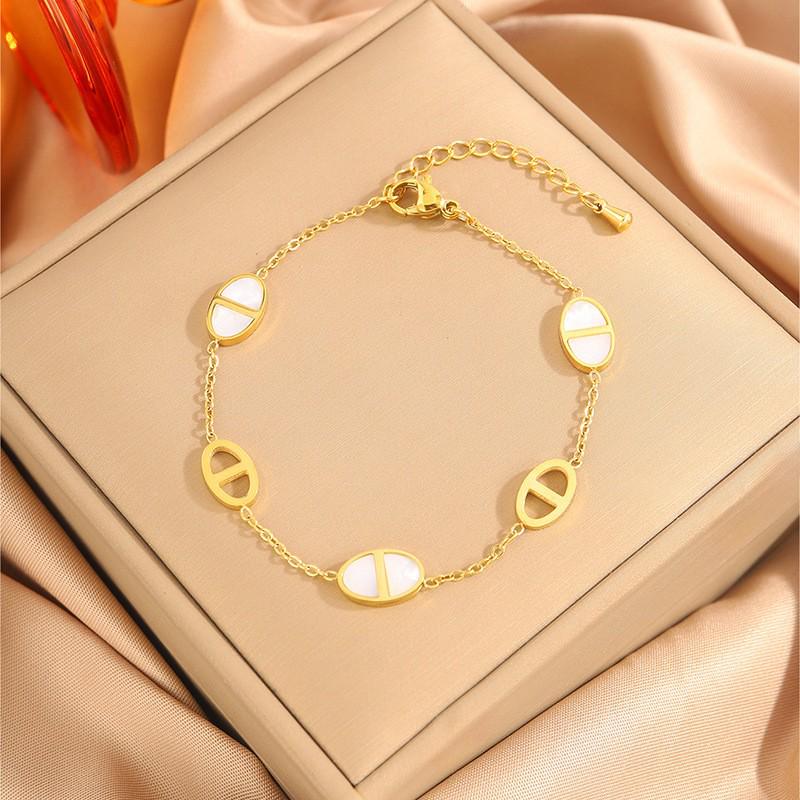 Korean Fashion Titanium Steel Diamond Inlaid Women's Luxury Bracelet