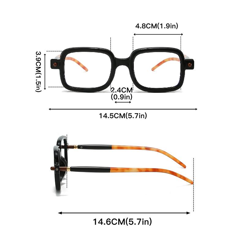 Vintage Square Optical Frames Men New Fashion Blue Light Blocking Glasses Women Trendy Punk Brand Design Deocr Eyeglasses