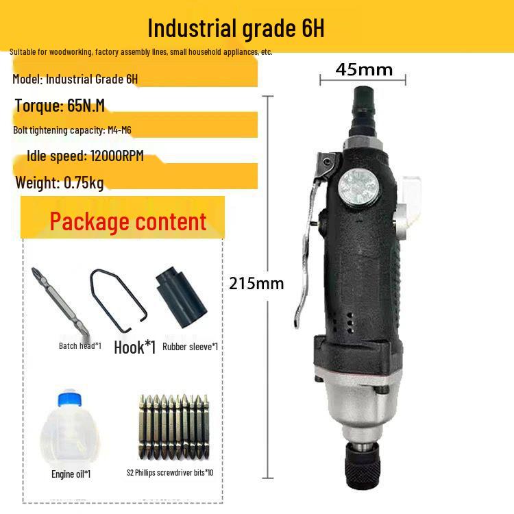 Industrial Pneumatic Screwdriver Air Tool for Woodworking & Decoration
