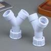 1/2/3Pcs Dishwasher Washing Machine Y Tee Connector Adapter Double Inlet Junction Split Pipe Connection Three-Way Adapter