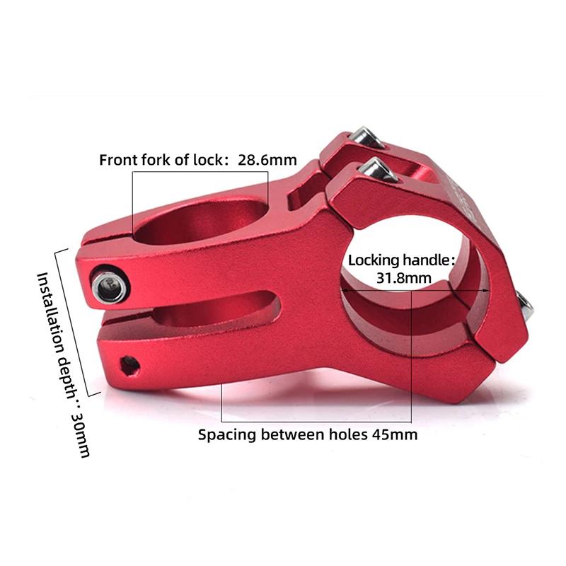 6061 Aluminum Alloy Short Stem for Bicycles, 31.8MM Handlebar Road Mountain Bike Bridge, Cycling equipment
