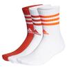 Adidas 3s Cushion Sports Socks Solar Red 3 Pack