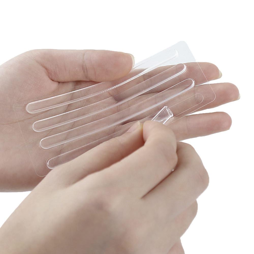 Thin Sandal Stickers Invisible Transparent Shoelaces Sandals with Grinding Bubbles 4 Packs 6g Heel Anti wear Stickers