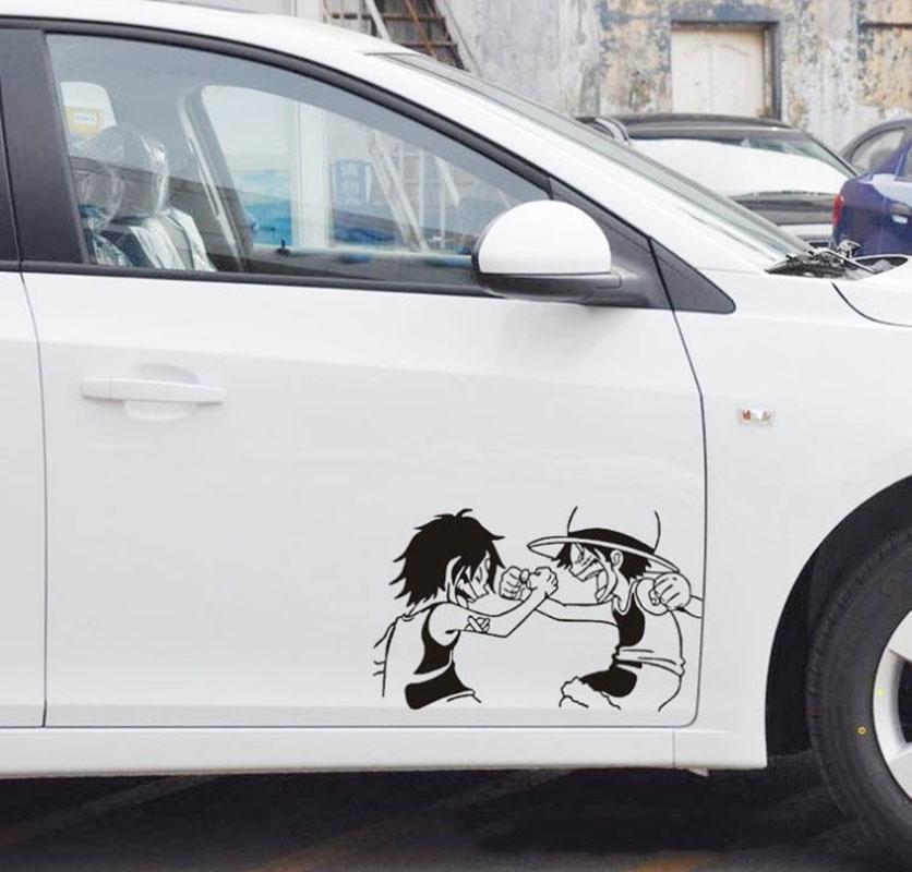 

Ван Пис Портгас Д Эйс Наклейка Графика Декали На Кузов Окно Дверь Заднее Стекло Автомобиля AceLuffy Black