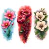 3pcs Temporary Tattoo Floral Tattoos Realistic Temporary Tattoos Nature Designs Flower Patterns For Adult Male Back