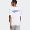 Adidas Alphabet Print Round Neck Sports T-Shirt Unisex Tops White IB7646