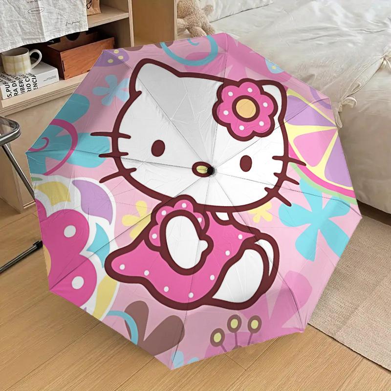 

1pc Hello Kitty Automatic Open/Close Umbrella, Lightweight Design for Everyone, Halloween & Christmas Gifts - Ideal for Daily, Formal, Party Use, Form