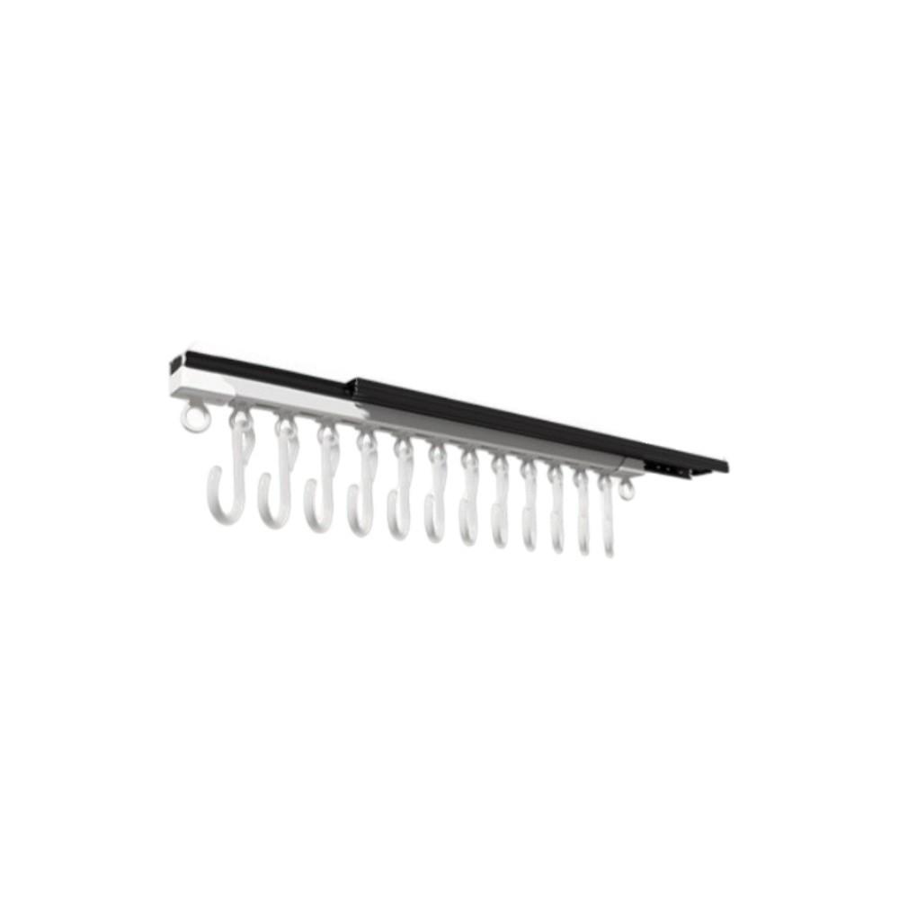 Push and Pull Sliding Rail S Hooks Stainless Steel Non Punching Wall-mounted Jewelry Display Removable Hooks Anti-Tangle