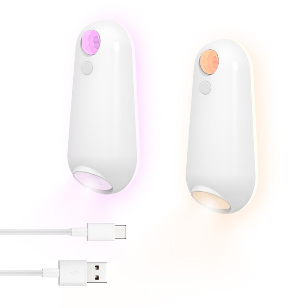 Smart Motion Sensor Night Light LED Projector Toilet Lights USB Rechargeable Colorful Foot Lamp Wall Lamp for Bathroom Corridor