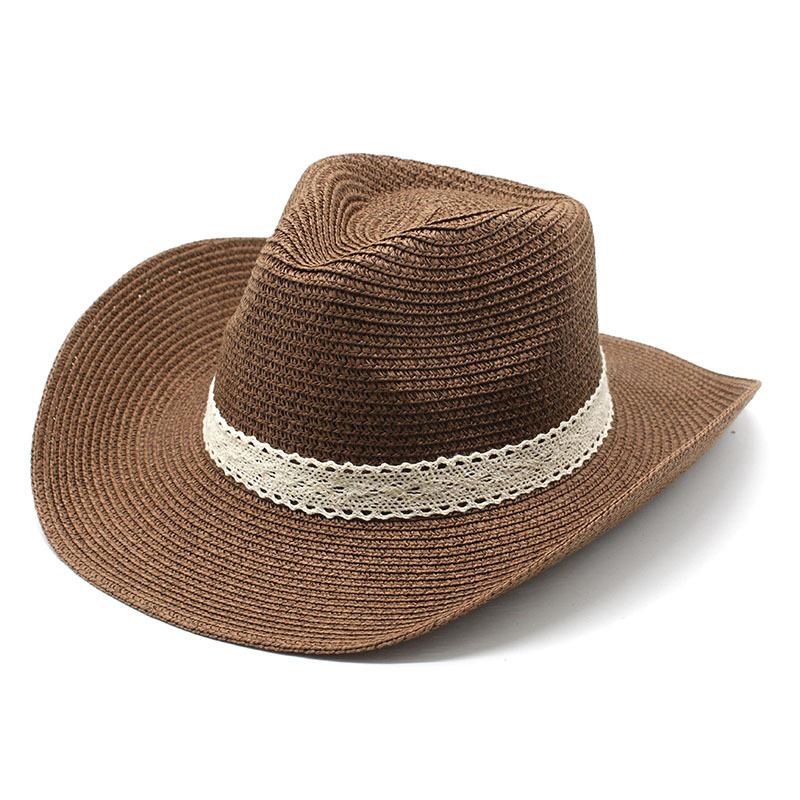 Ethnic Style Jazz Hat Summer Men And Women Boutique Straw Hat Sunshade Casual Beach Hat Retro Top Hat