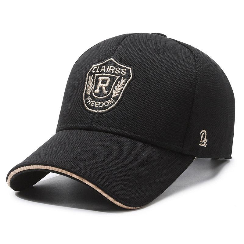 Verstellbare Baseballkappe mit gesticktem Logo-Patch, atmungsaktives Gewebe, strukturierte Krone und gebogener Schirm für Outdoor-Sport und Freizeit