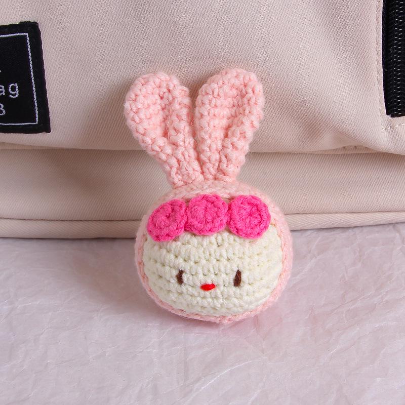 Charming Crochet Fruit Keychain: Persimmon & Strawberry Wool Pendants