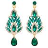 Waterdrop Crystal Dangle Earrings With Finish For Wedding And Party Wear