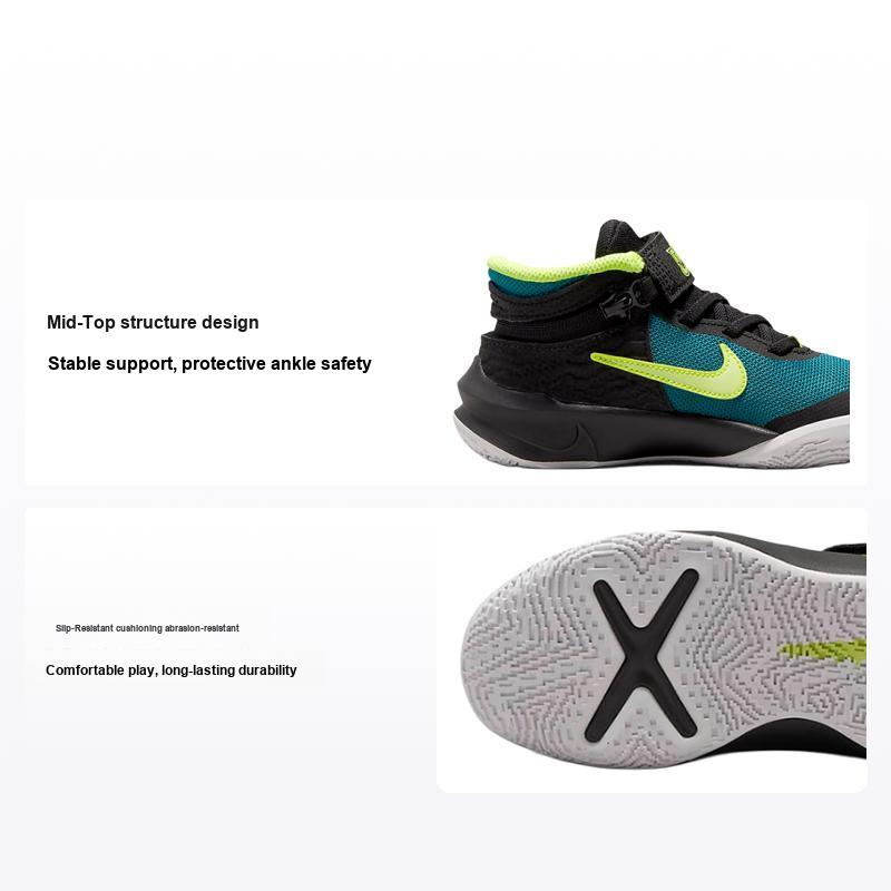 Nike Boys Black Team Hustle D 10 Barely Volt (Ps) Kids Sneakers Bright-Spruce Dd7302-012 Cm