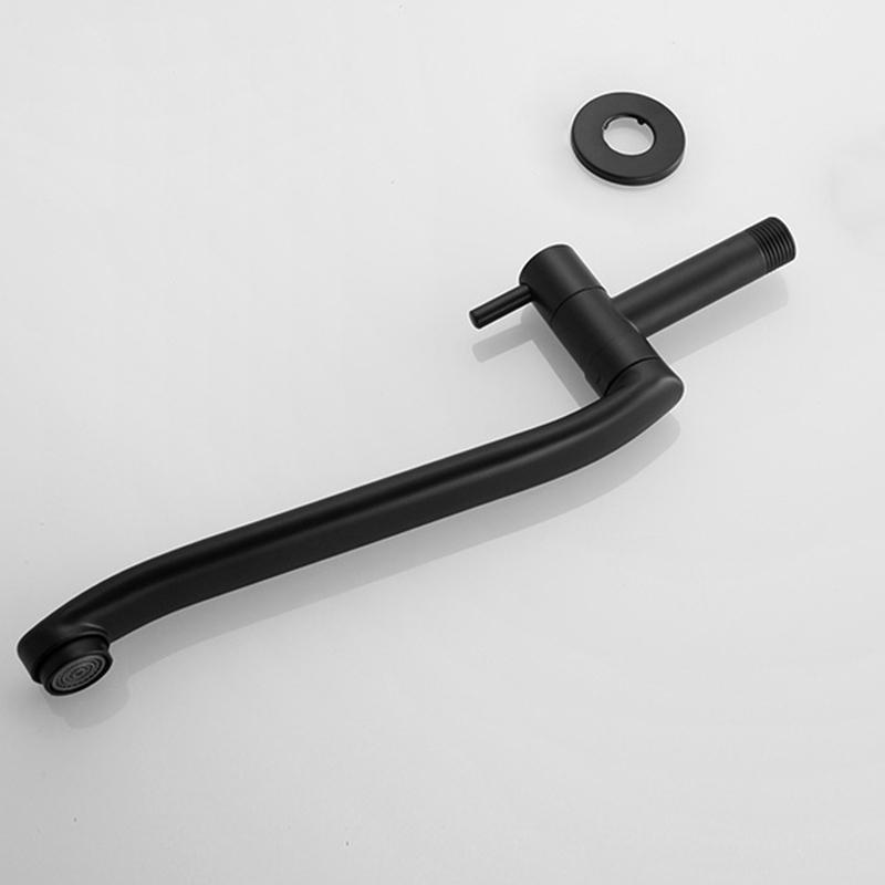 Swivel 360 Degree Rotation Kitchen Faucet Black Stainless Steel Kitchen Sink Faucet Mixer Water Faucet Tap Wall Mounted Pool Tap