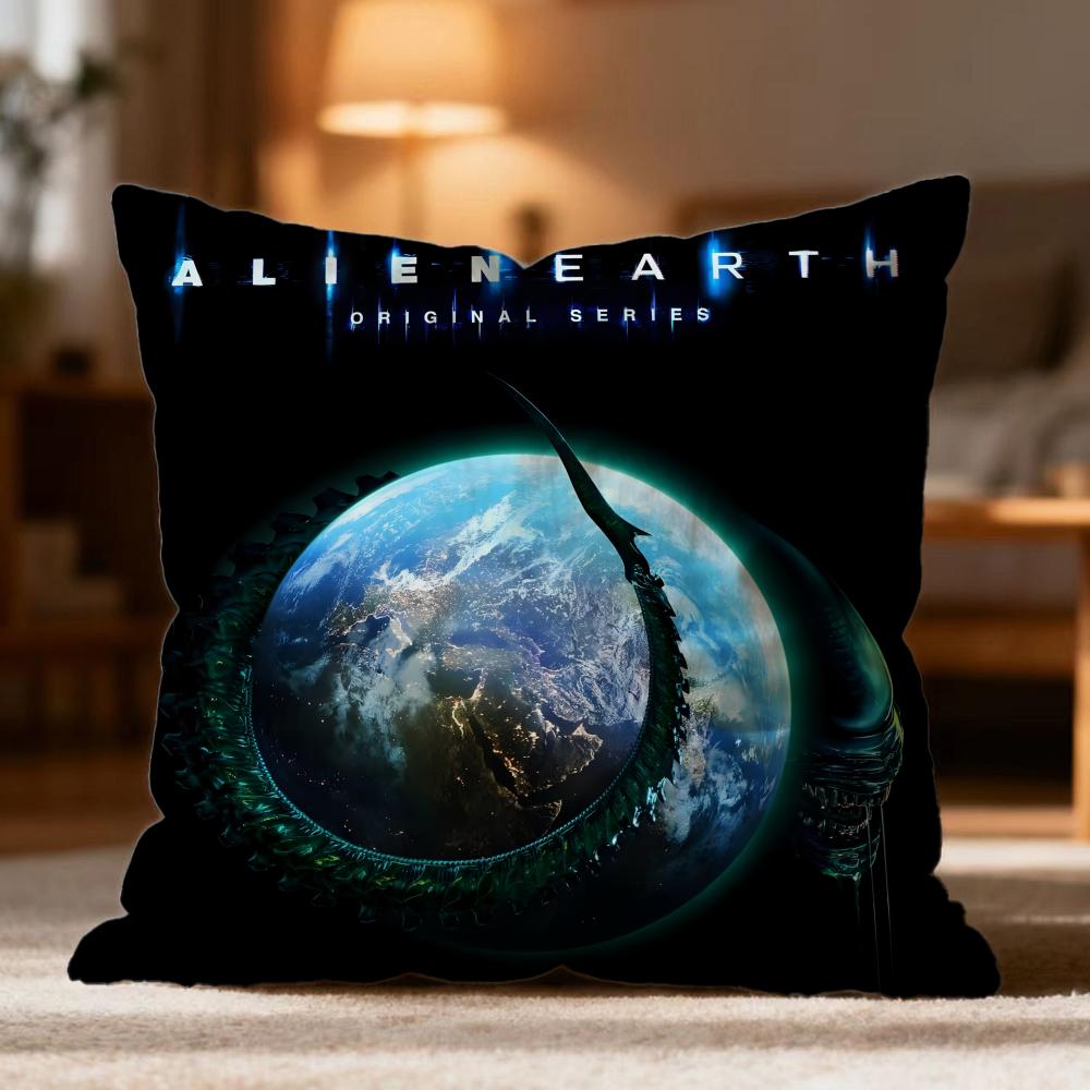 Popular A-AAlien Earth Cushion Cover Soft Washable Pillow Case Multi-Scene for Couch Bed Travel Office Use
