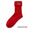 3Pairs Cute Embroidery Cotton Socks Santa Reindeer Pattern Mid-Tube Socks  Christmas Party