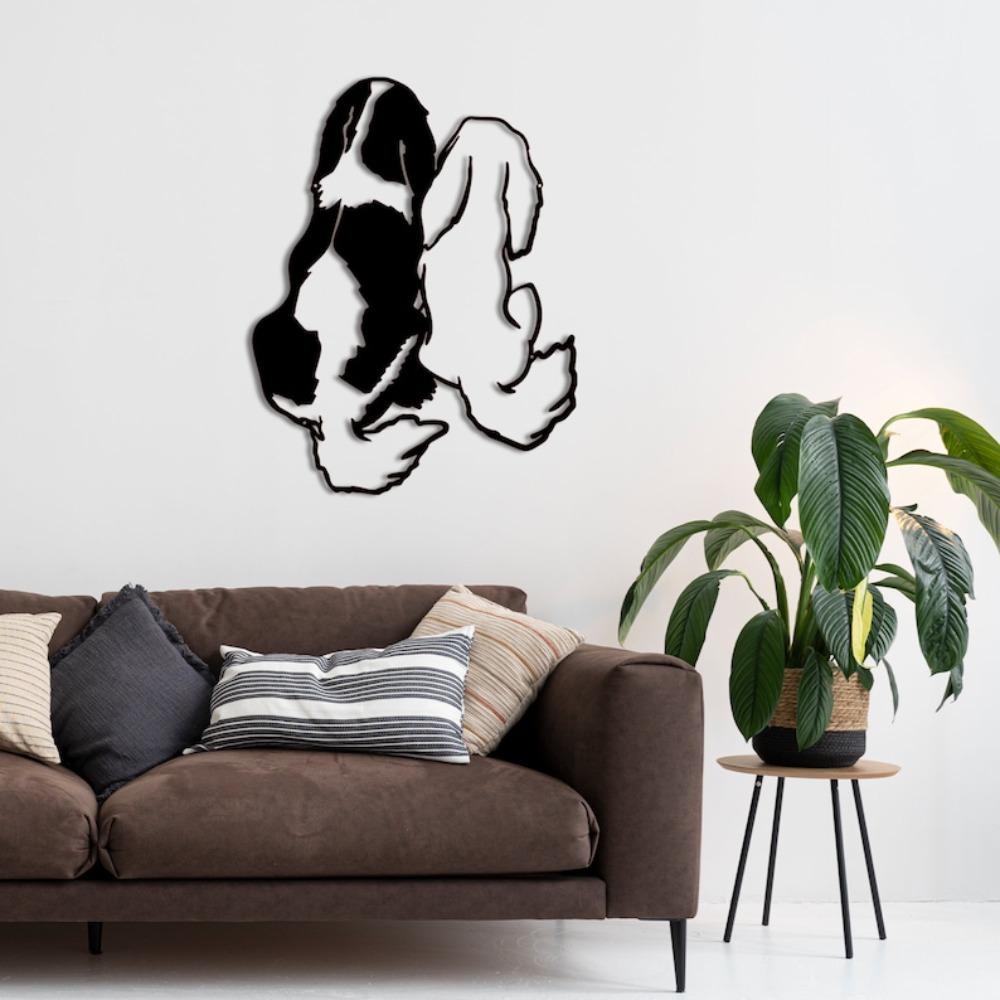 Minimalist Metal Dog Wall Art Sculpture Home Decor Indoor Outdoor Hanging Gift for Pet Lovers