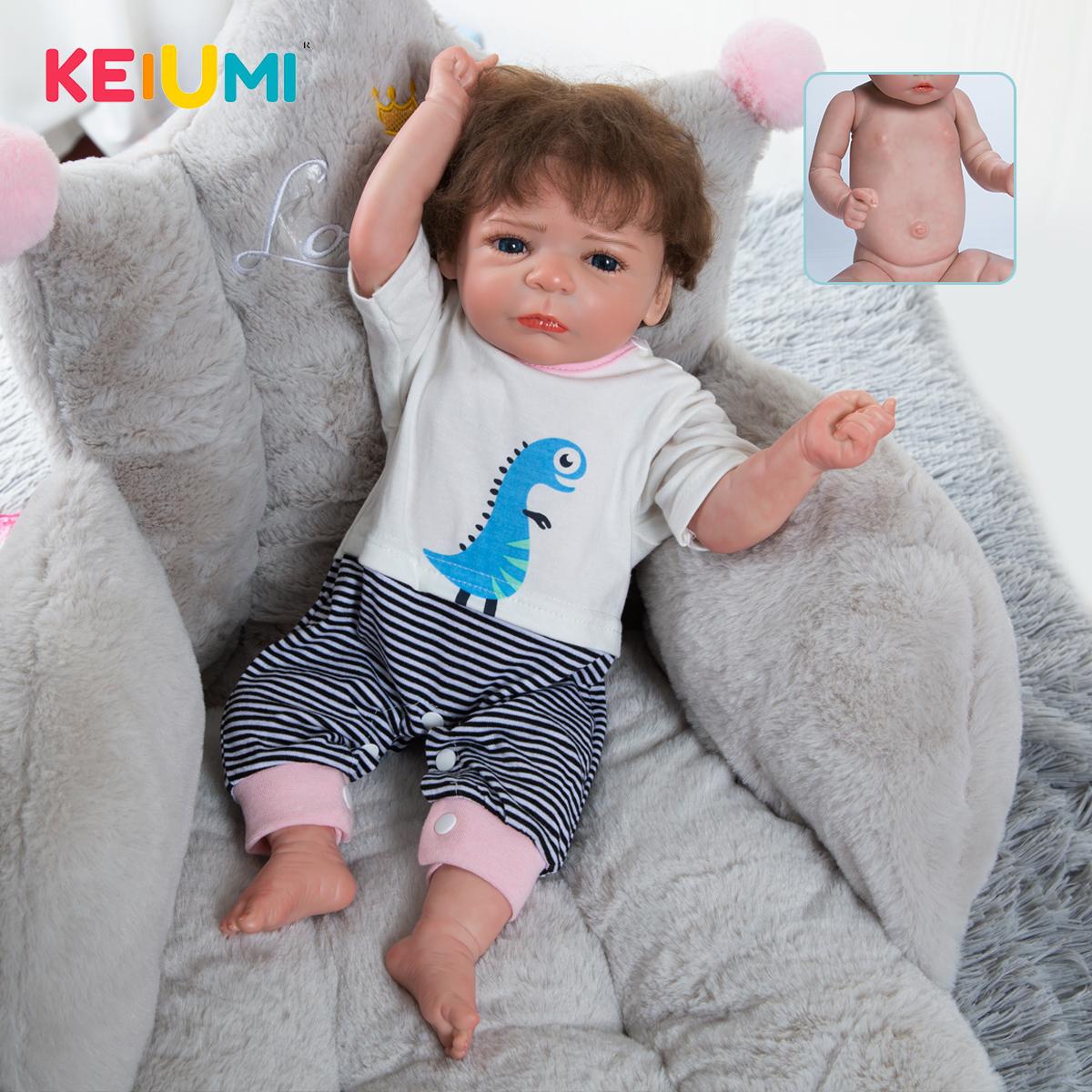 

3D-окрашенная кожа 19 дюймов Возрожденная девочка Детская кукла Полное силиконовое тело Кукла Малыш Кукла Игрушки для мальчиков и девочек Подарки на День ребенка