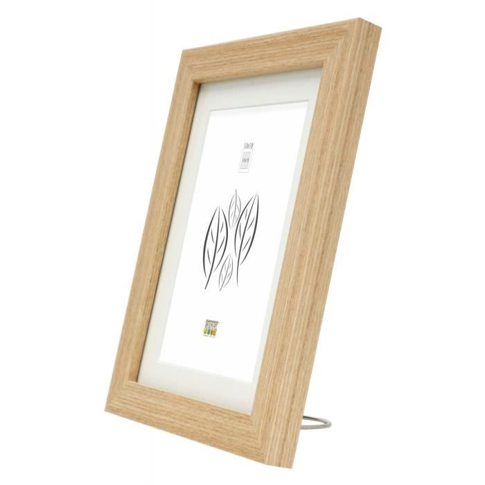 Cadre photo - deknudt - s66k - mdf - chêne - 30x45 cm - passe-partout 20x30 cm