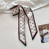 Printing Decorative Ribbon Skinny Silk Small Scarf Lady Tie Hair Scarf  Headband
